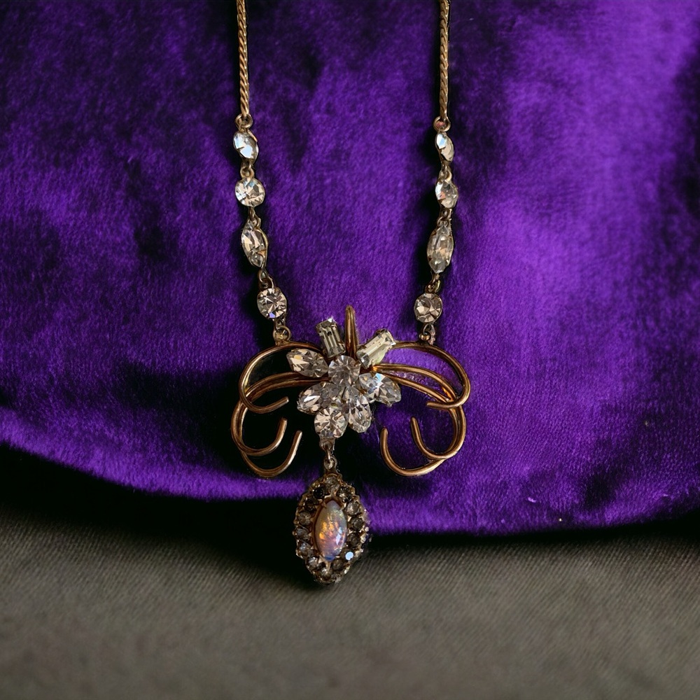 Bridgerton style, antique Edwardian style choker necklace. 10K GF